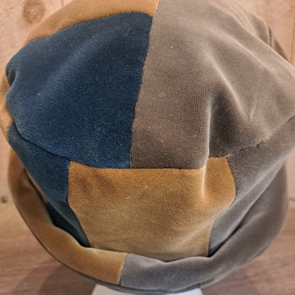 Laurie Ramona Vintage Bucket Hat Velvet Patchwork Multicolored Unisex Y2K Hat - Picture 9 of 14